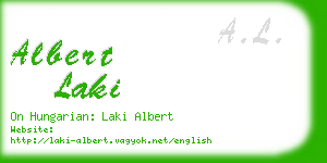 albert laki business card